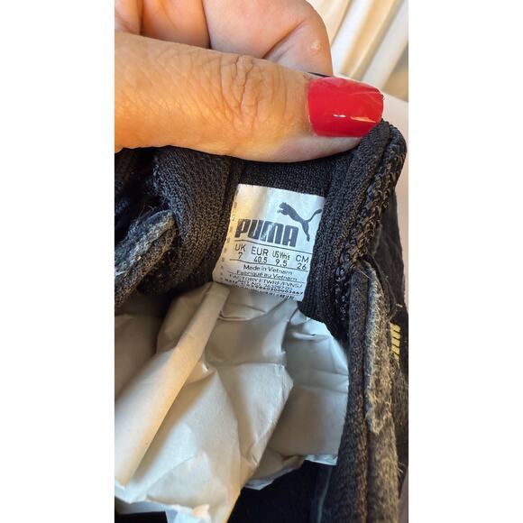 Puma Black suede low top tennis shoes, women’s 9 1/2. Classic S0418 - Picture 9 of 12